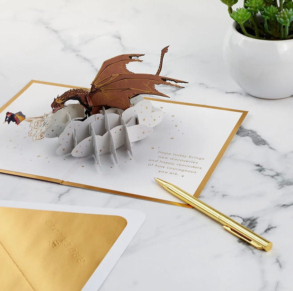 Harry Potter Card - 3D Pop-Up Harry and Dragon