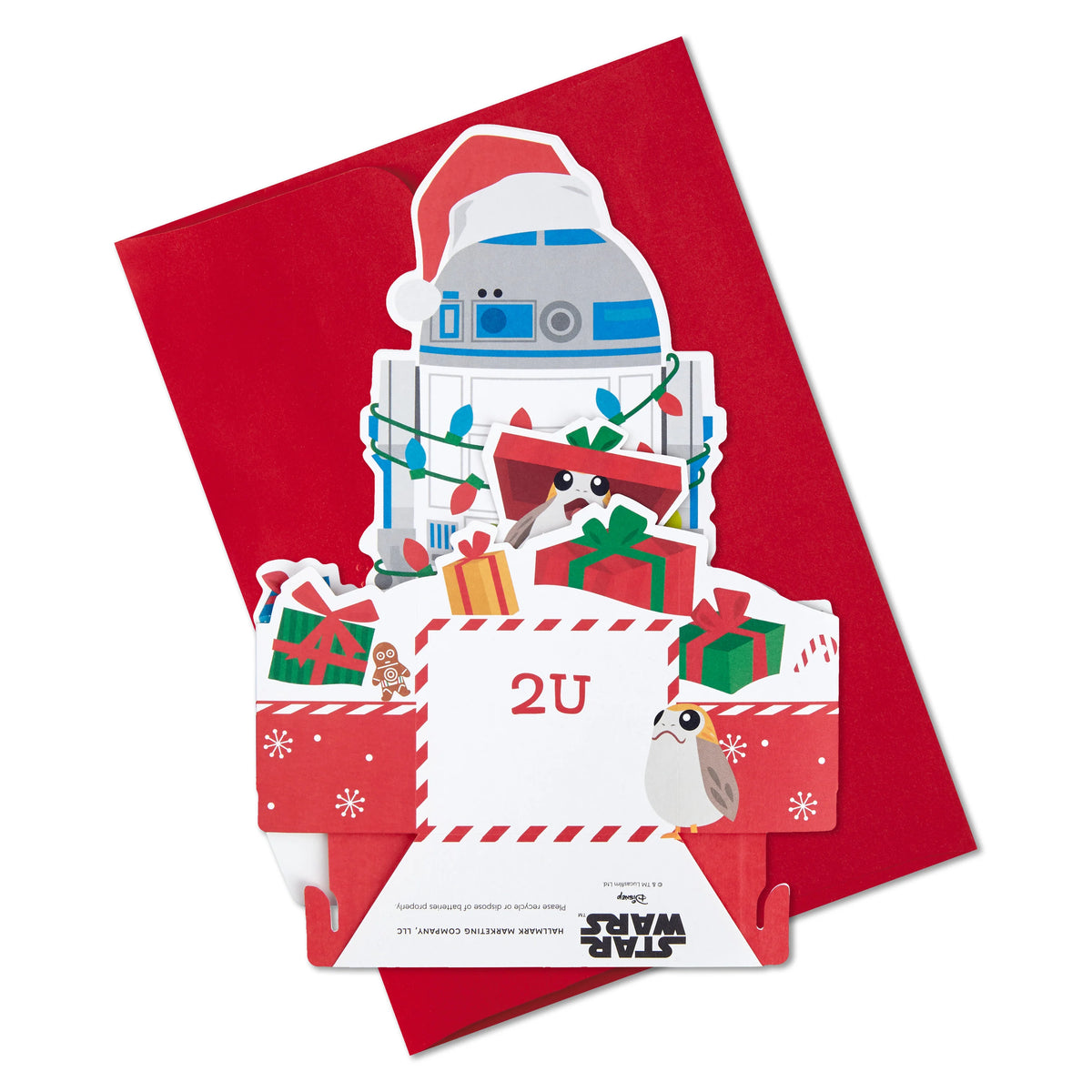 Star Wars Card - R2-D2 3D Pop-Up with Light & Music