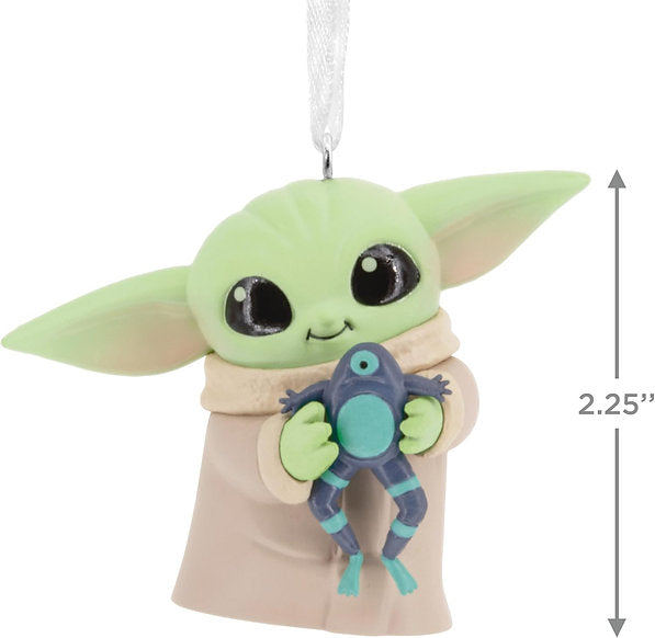 Star Wars Mandalorian Grogu with Frog Hanging Ornament