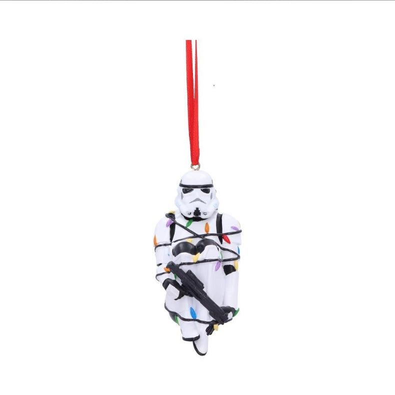 Star Wars Stormtrooper in Fairy Lights Hanging Ornament 9cm