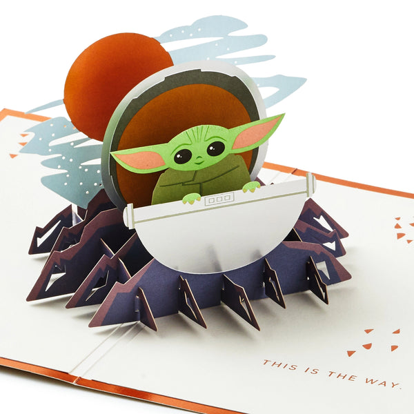 Star Wars Card - Mandalorian Grogu 3D Pop-Up