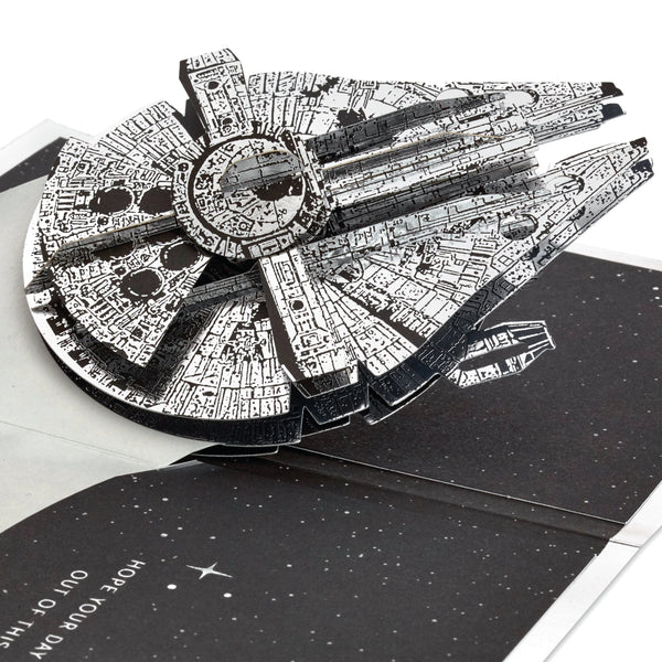 Star Wars Card - Millennium Falcon 3D Pop-Up