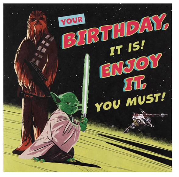 Star Wars Card - Yoda 'Your Birthday It Is'