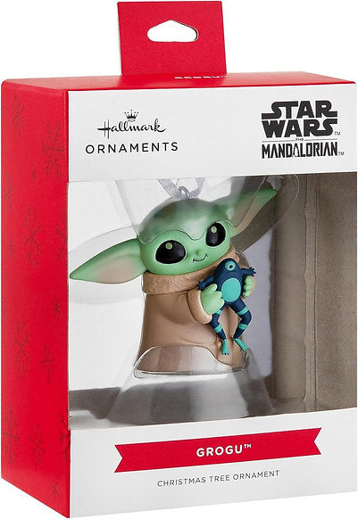Star Wars Mandalorian Grogu with Frog Hanging Ornament