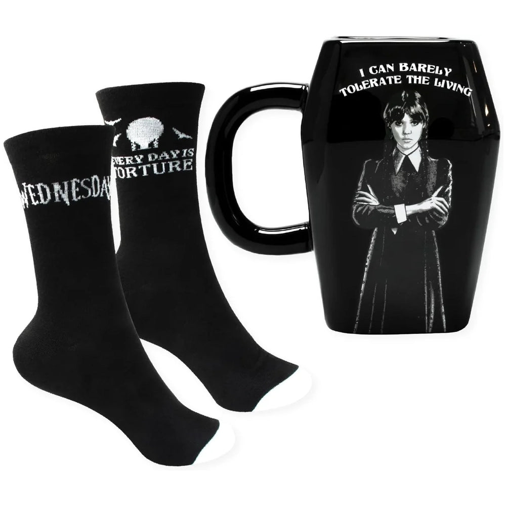 Wednesday Mug & Sock Set - Coffin Mug