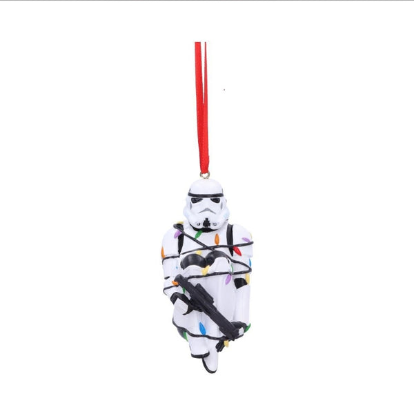 Star Wars Stormtrooper in Fairy Lights Hanging Ornament 9cm
