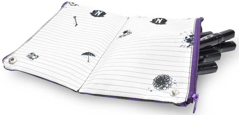Wednesday Pencil Case – Nevermore Folding Book
